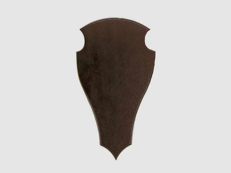 Trophäenschild Damhirsch, Eiche dunkel, Größe 28x17,5cm