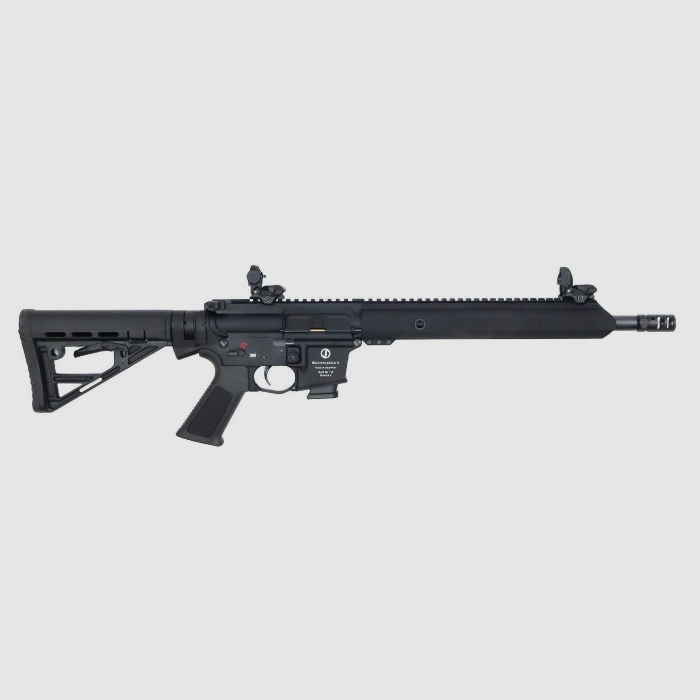 Schmeisser AR15-9 Sport Kal. 9mm Luger in 10,5 Zoll M-Lok Schiebeschaft M14x1 und Falke Reddot