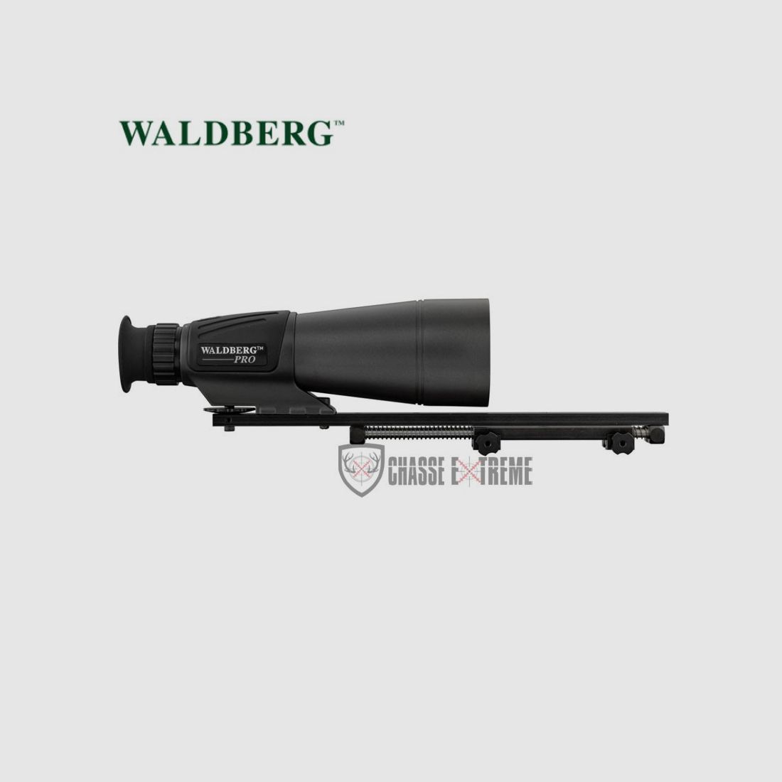 Pack Halbfernglas Hütte Waldberg 9X65 Ed + Waffenkoffer + Monobloc Aluminium Kompensator WALDBERG, Bild 4 von 11