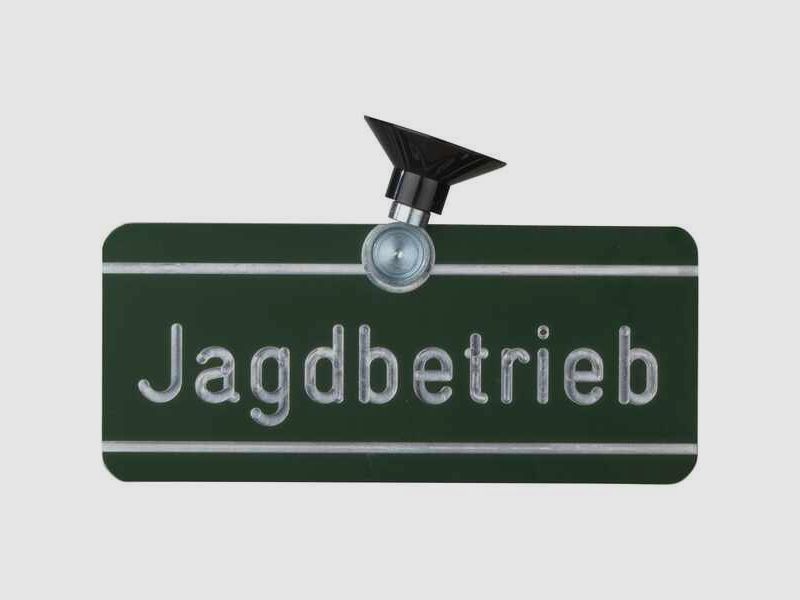 Autoschild 'Jagdbetrieb' mit Magnet-Saugnapf