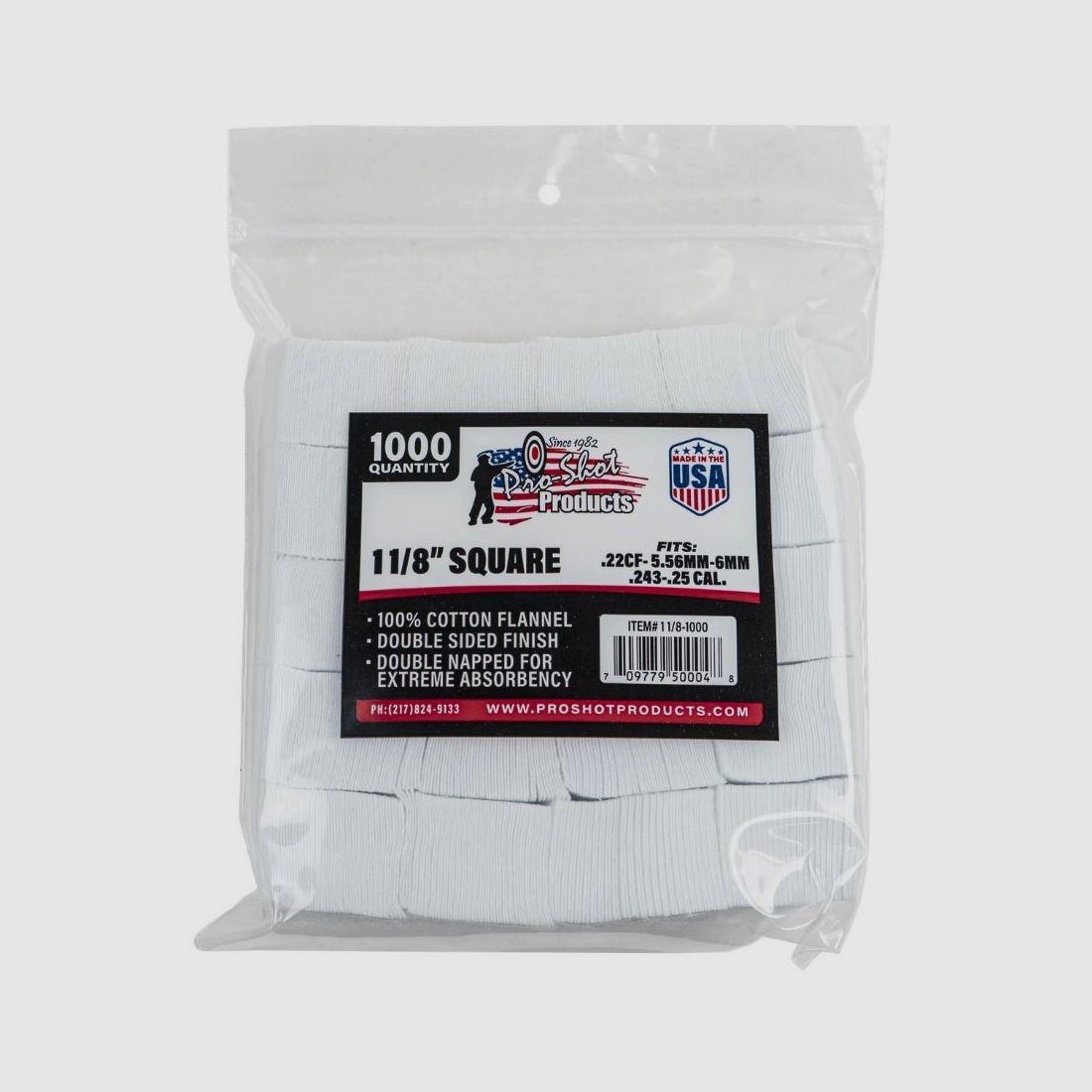 1.000 Patches 1-1/8" Eckig .223/5,6 bis .270/6,9mm
