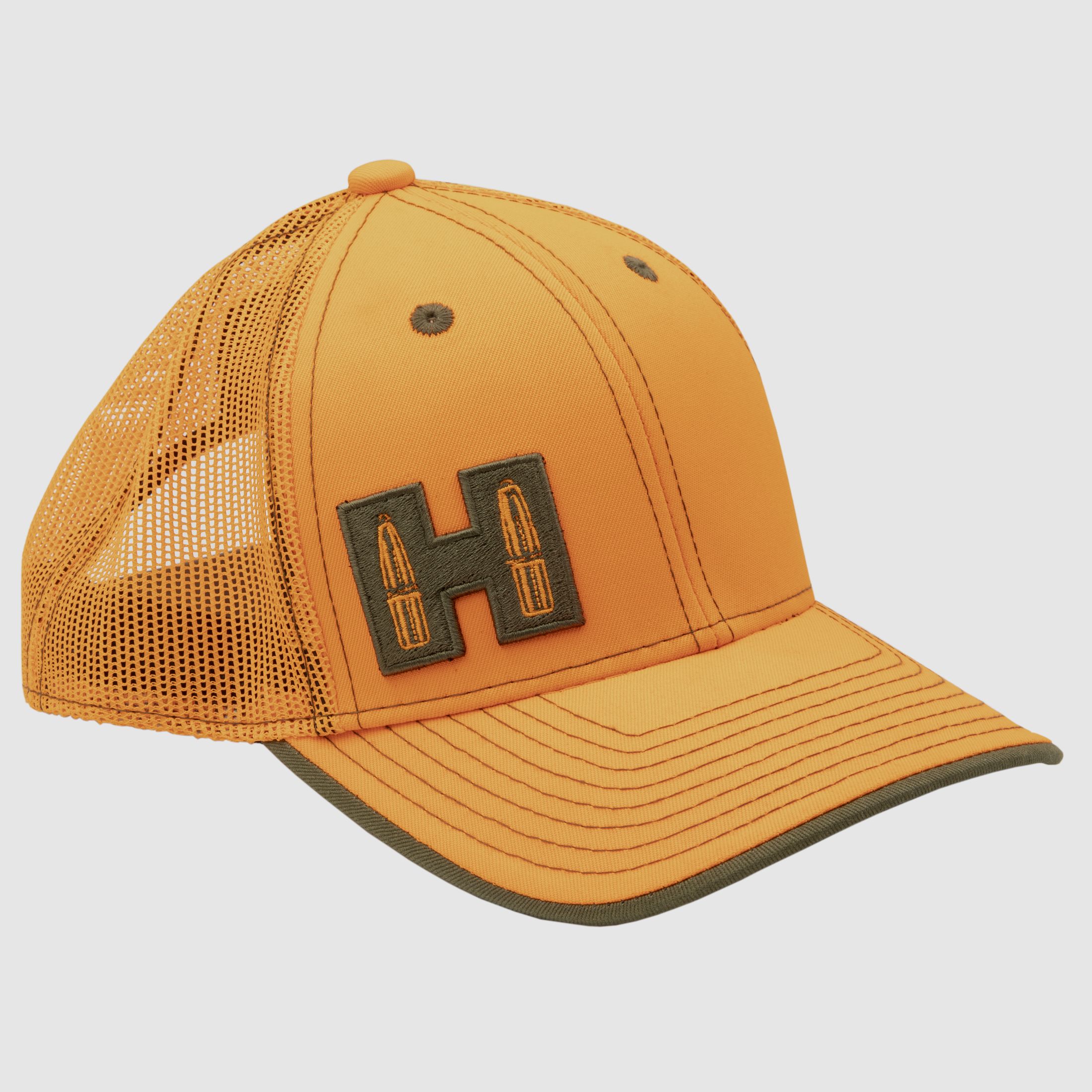 Gorra Hornady Shield Naranja Negro "H" Mesh