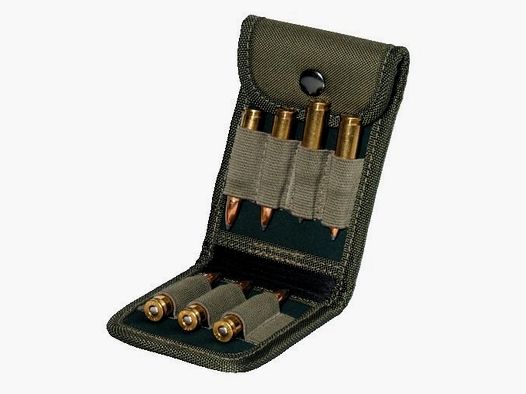CORDURA - LEINEN Patronenetui. grün für 7 Kugelpatronen