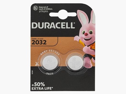 Pack of 2 CR2032 lithium batteries 3 volts – Duracell