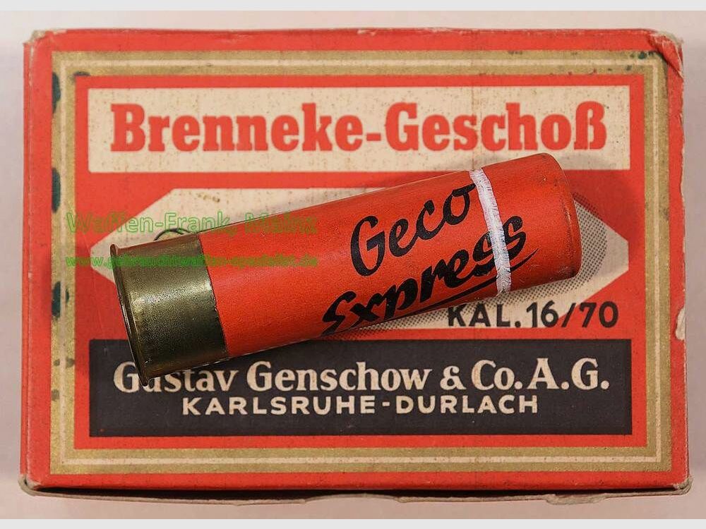Genschow & Co., Berlin-Herstal Schrotpatronen/Flintenlaufgesc 16/70, Bild 1 von 2