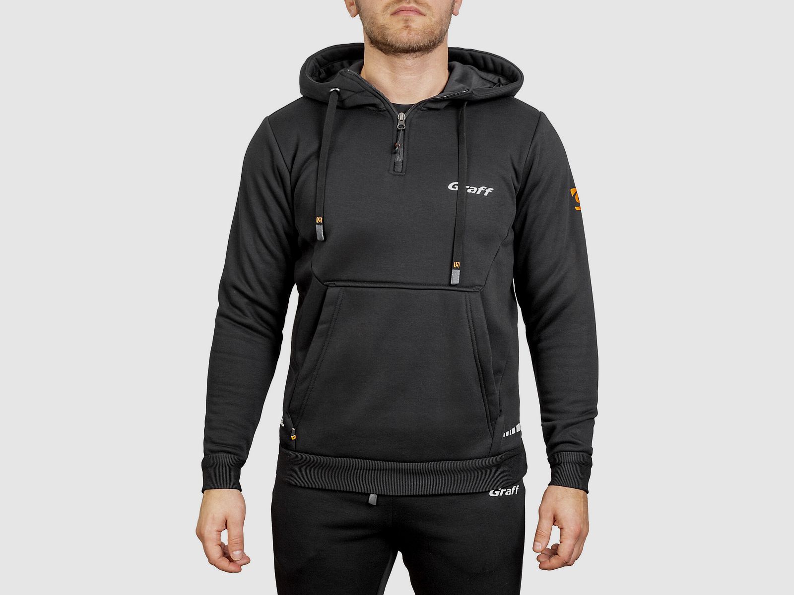Graff 232-BL Kangaroo Hoodie – Black, image 28 of 56