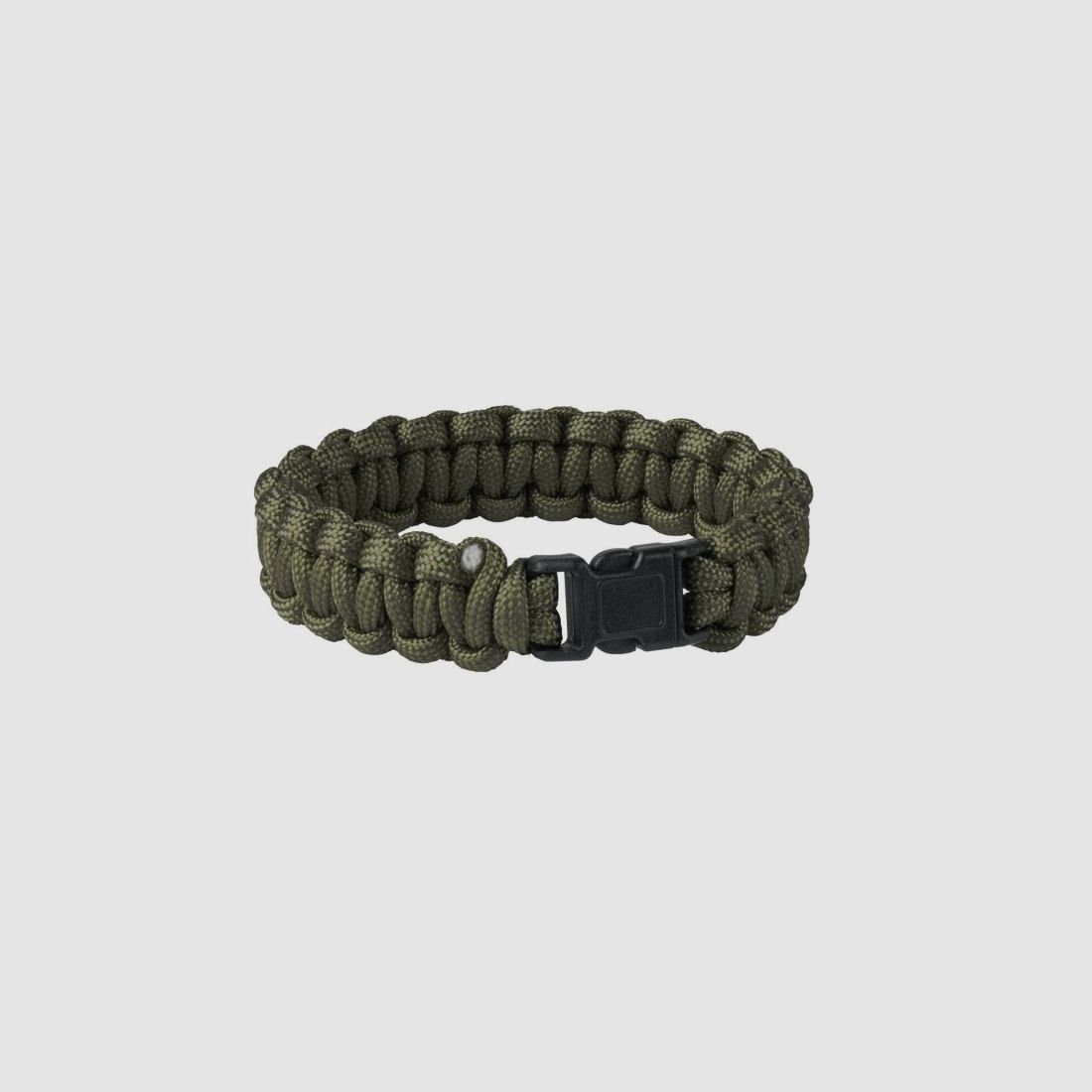Pulsera de paracord Badger Outdoor con pedernal – verde oliva, imagen 1 de 2
