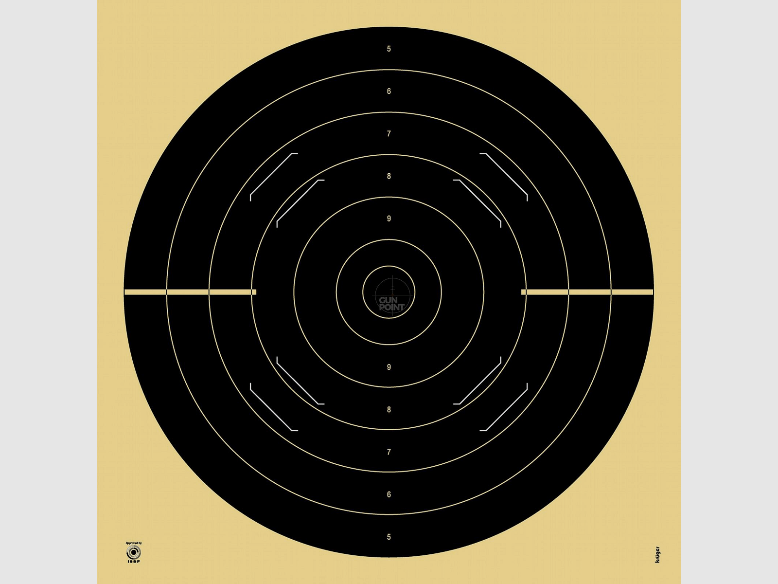 Schnellfeuer-/Duell-Scheibe 55 x 52 cm mit Einsteckschlitz