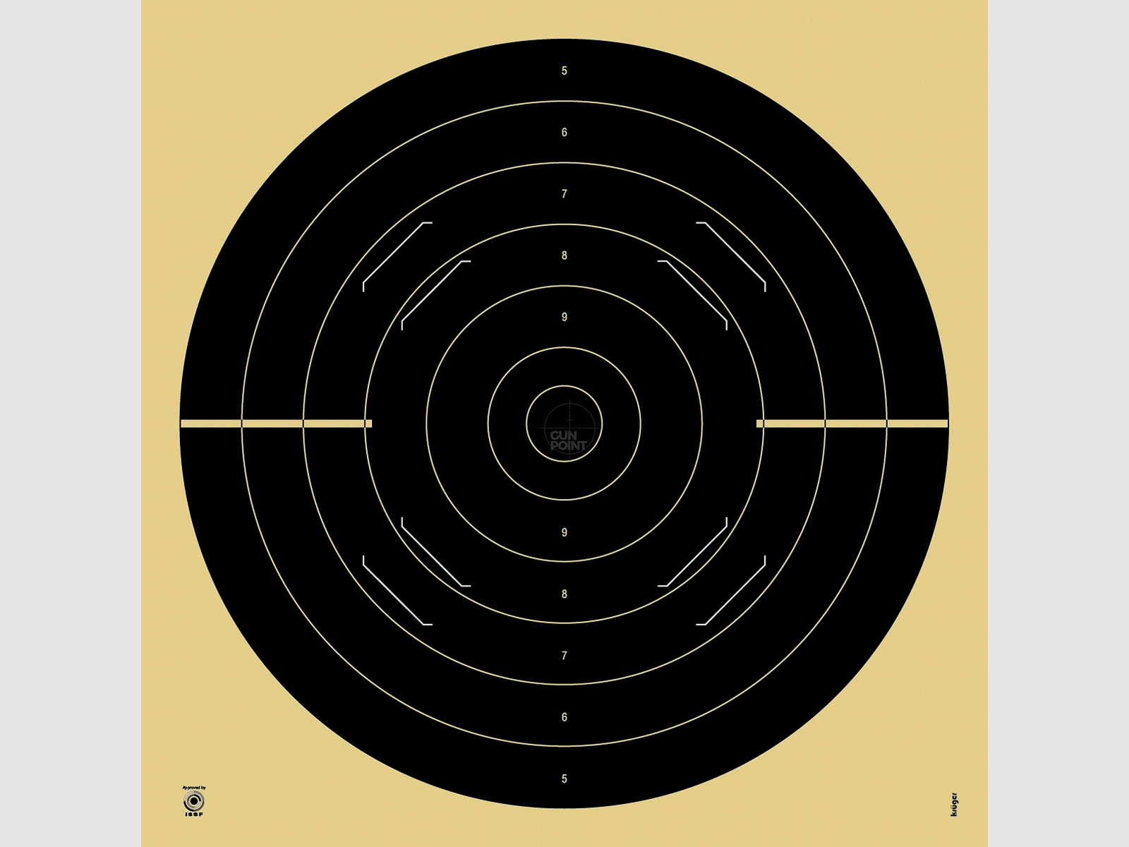 Schnellfeuer-/Duell-Scheibe 55 x 52 cm mit Einsteckschlitz
