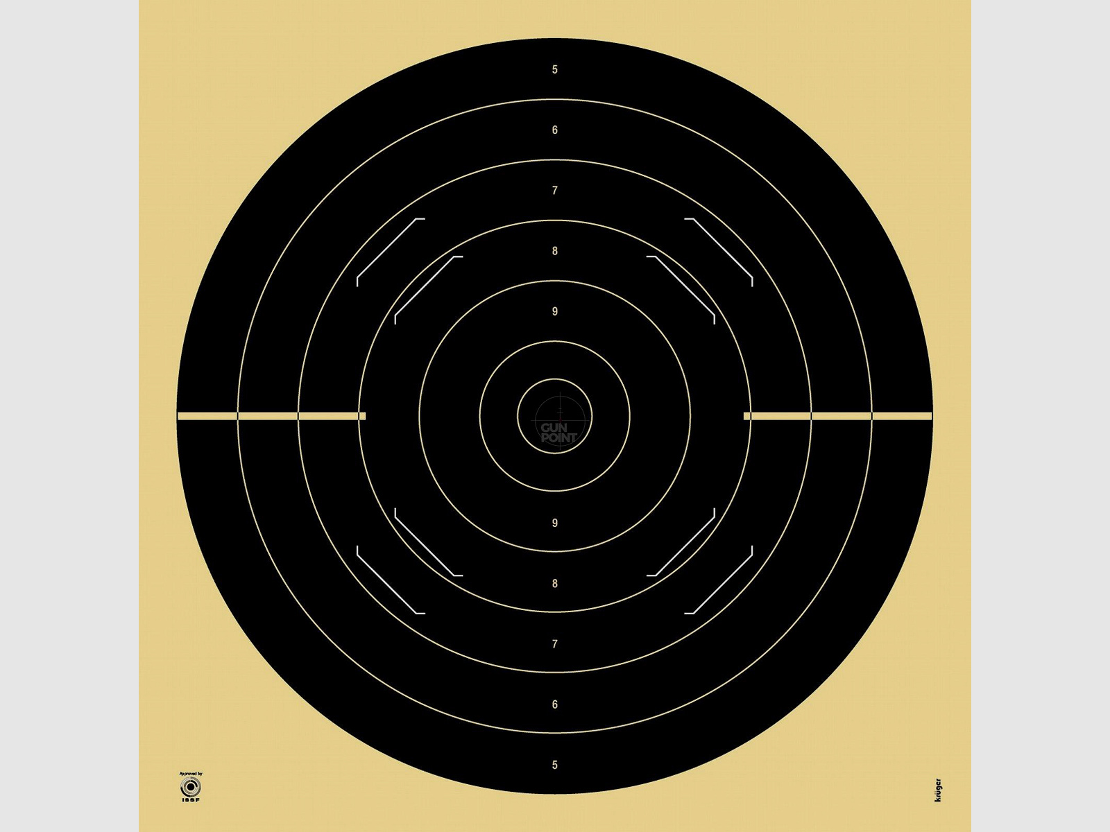 Schnellfeuer-/Duell-Scheibe 55 x 52 cm mit Einsteckschlitz
