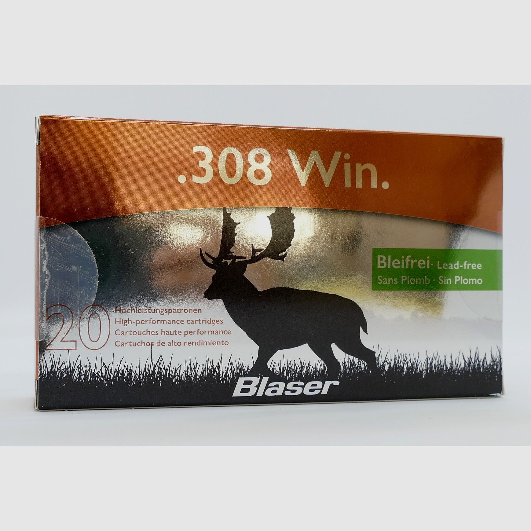 Blaser .308 Win. CDC 10,4g/160gr. Büchsenpatronen Bleifrei