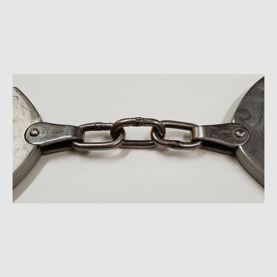 CLEJUSO Clemen & Jung e.K. Handcuff CLEJUSO No. 12 R, stainless steel handcuff, made in Germany, used