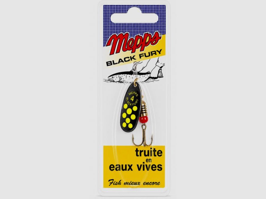 Mepps Black Fury Str.4 – 8Gram Black Chartreuse