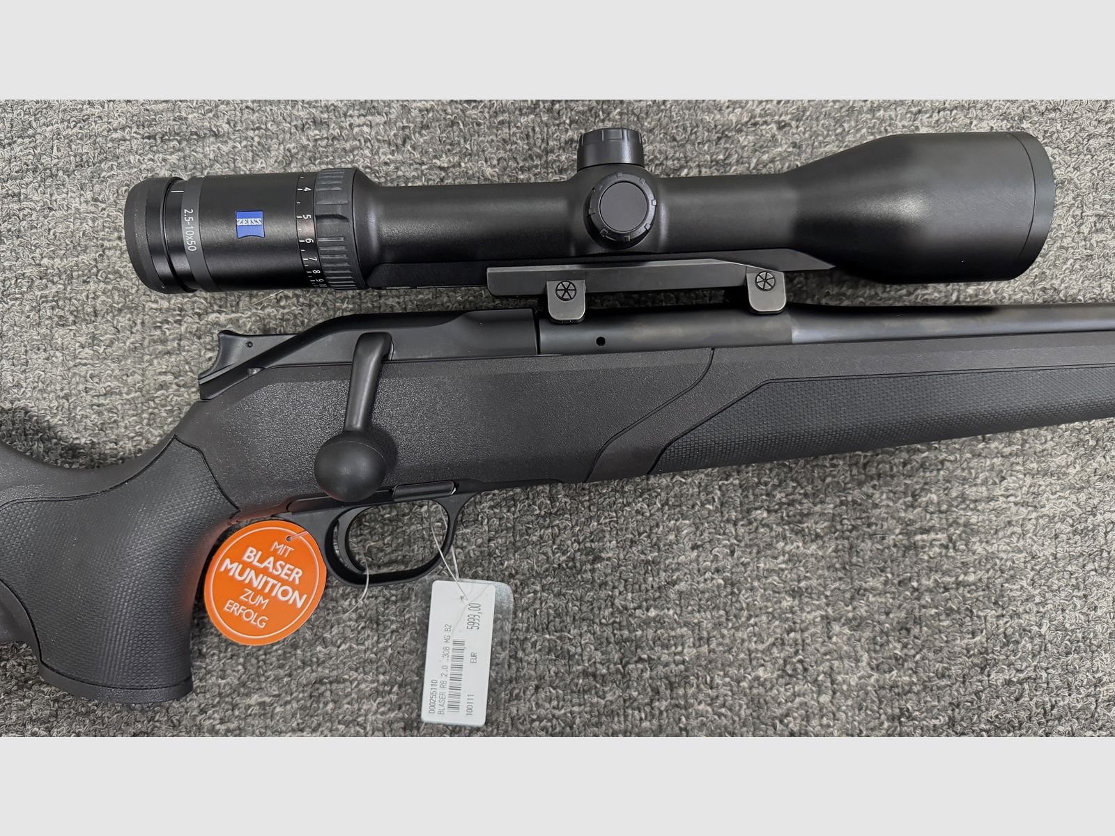 Blaser R8 Professional 2.0 - .308 Win. + M15x1 + LL 52cm + Zeiss Victory HT 2,5-10x50 - Arma nuova, immagine 2 di 4
