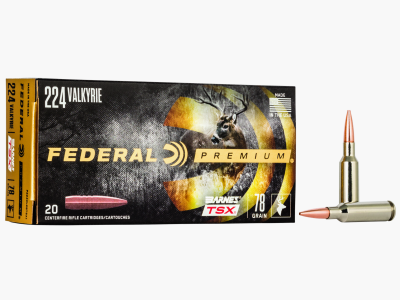 Federal Büchsenmunition Premium .224 Valkyrie 5,1 g / 78 gr Barnes Triple-Shock X Bullet (TSX)
