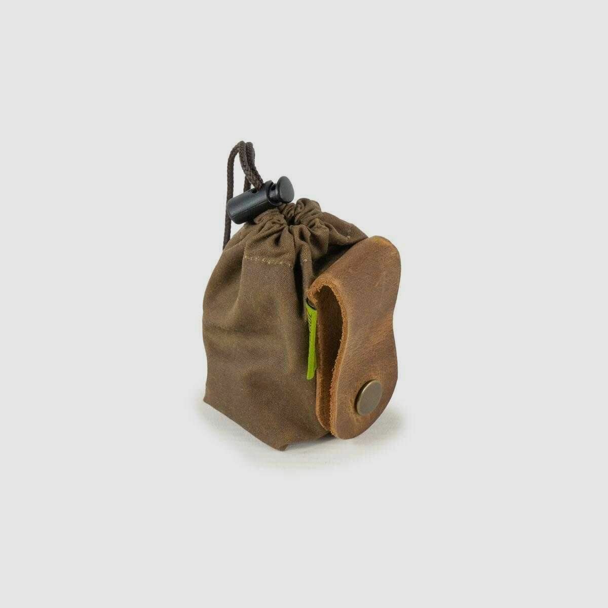WALDKAUZ Mini Snackzak "Lohntütchen", Waxed Cotton, Khaki, afbeelding 2 van 4