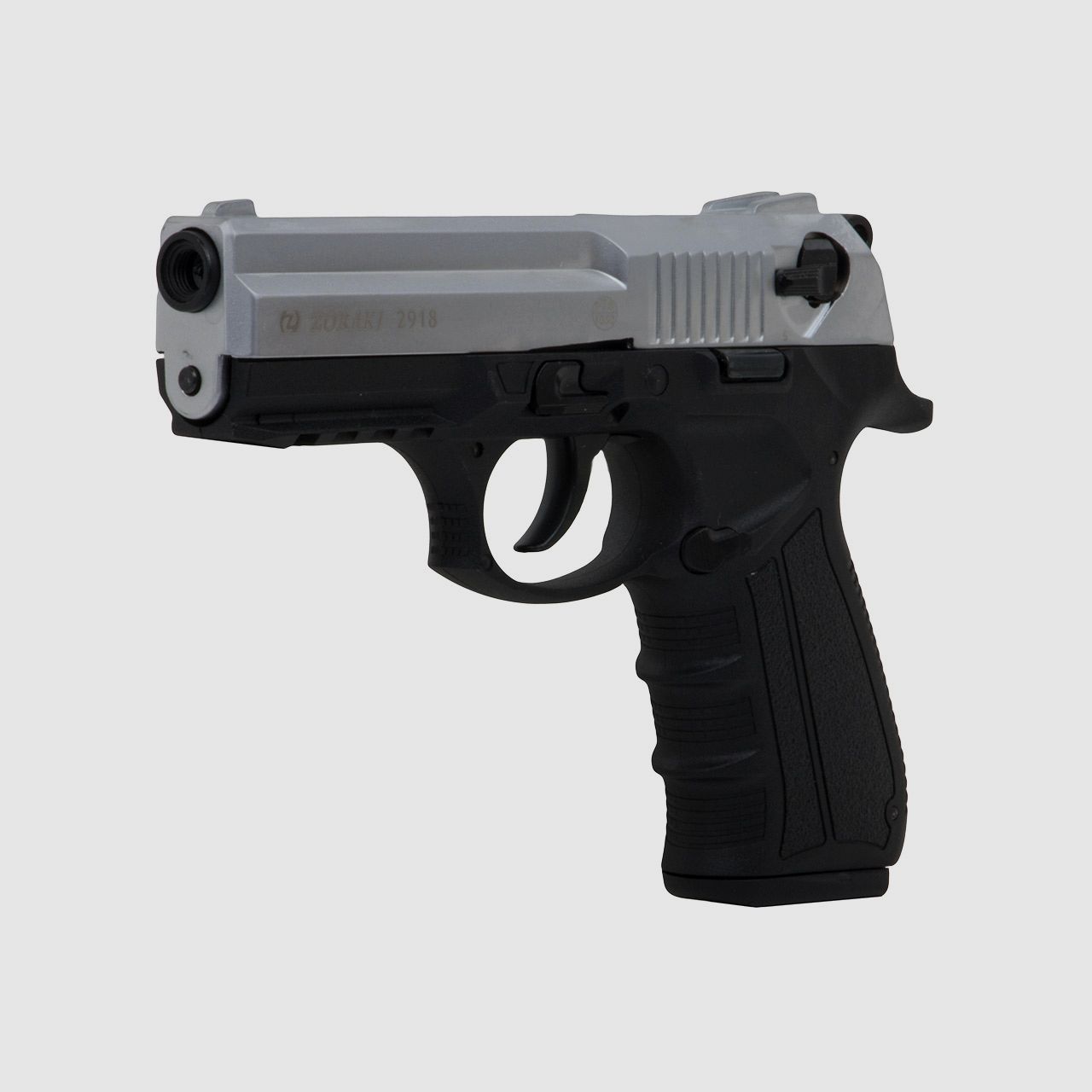 Schreckschuss Pistole Zoraki 2918 matt chrom PTB 1050 Kaliber 9 mm P.A.K. (P18)