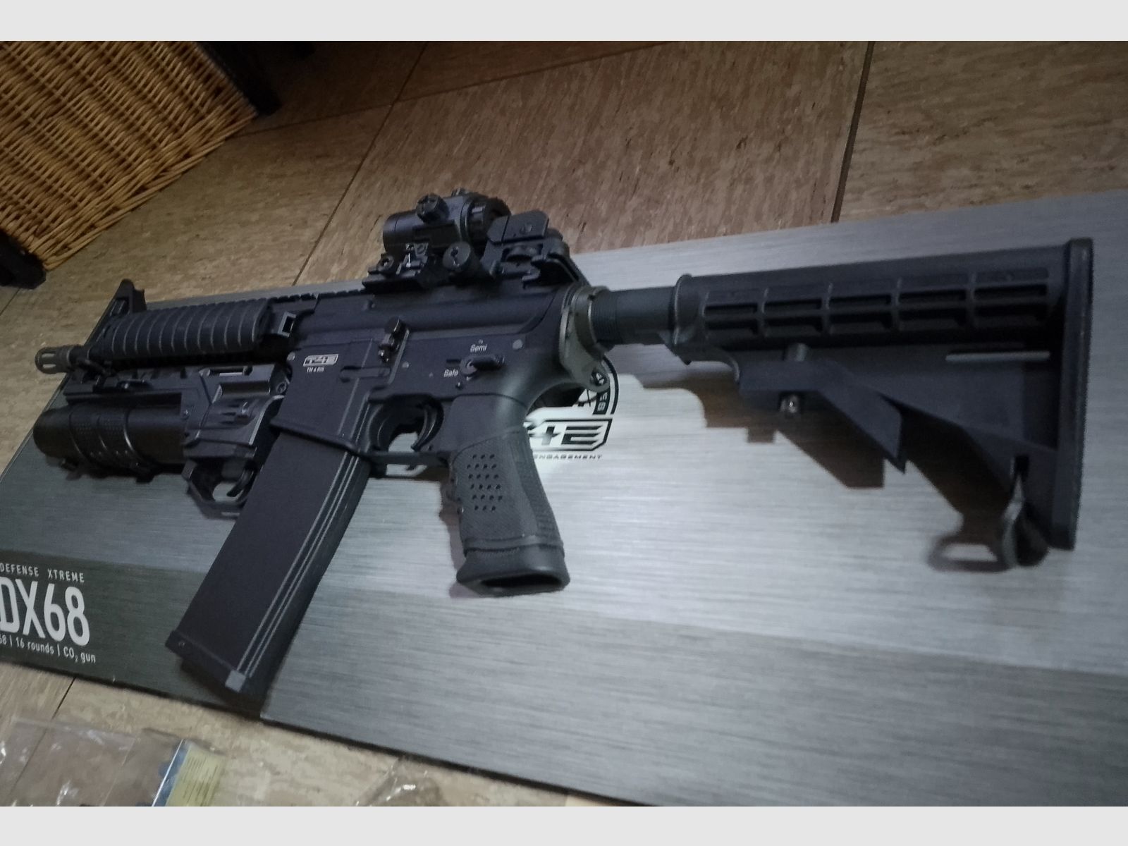 T4E t4m RIS co2 air rifle Ram Home Defense assault rifle as new cal .43 paintball marker