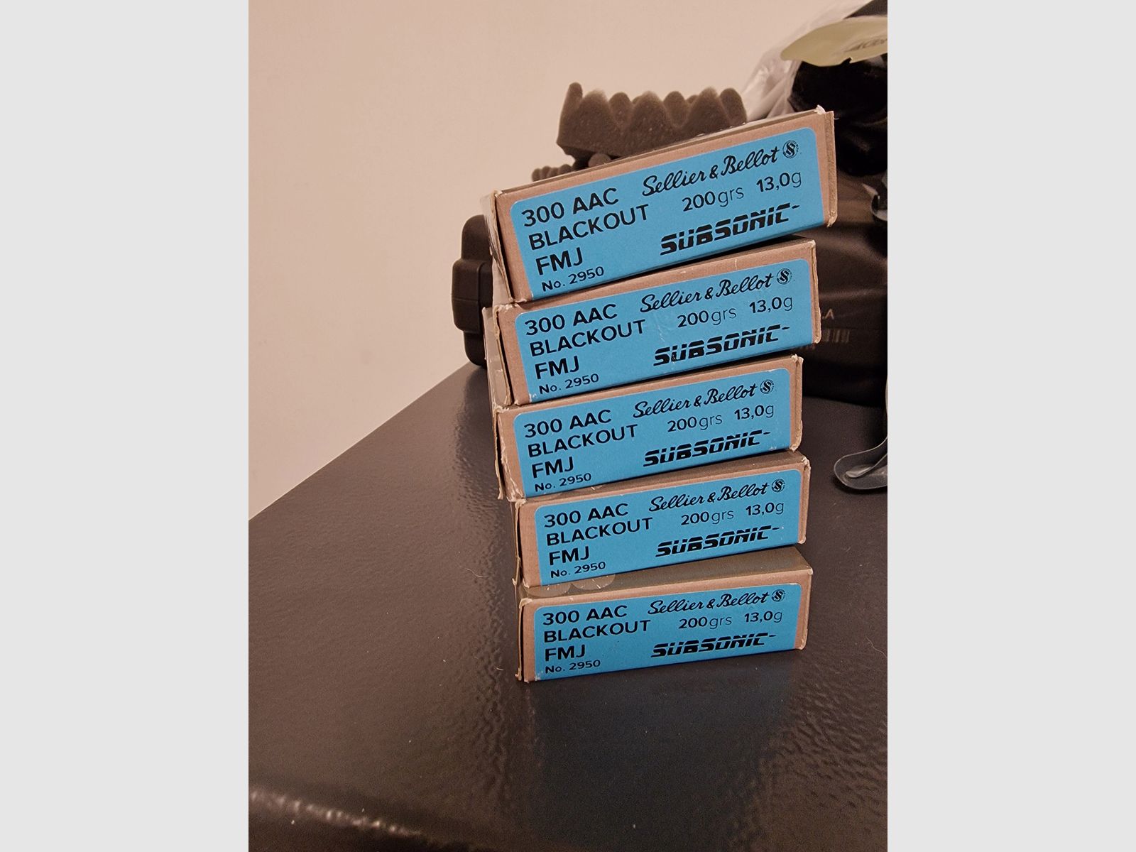5 Pakete Munition, .300blk subsonic, Stellier&Ballot 