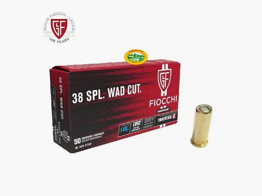 FIOCCHI Munition Kal.38 WAD CUTTER LWC 148 gr.