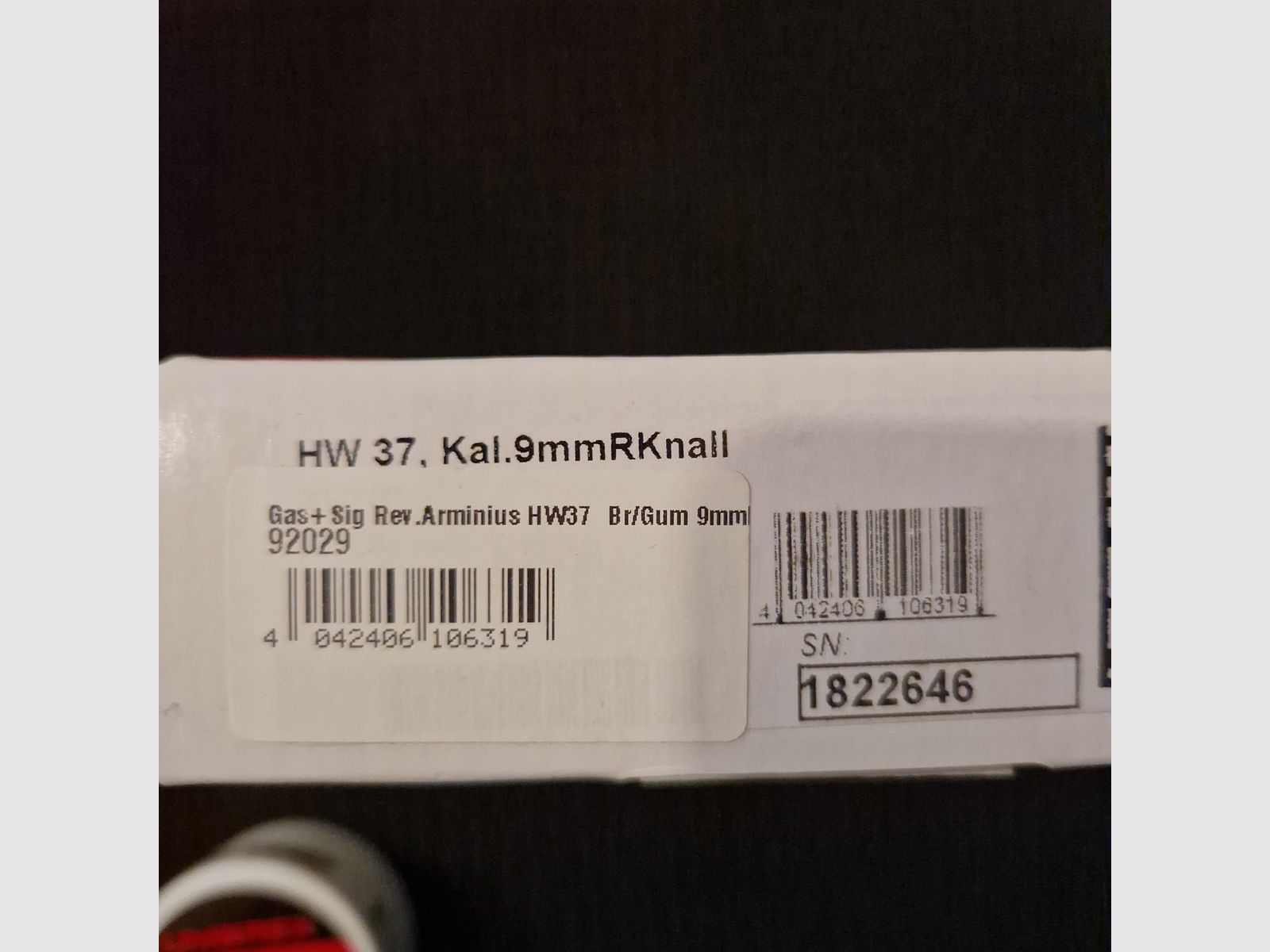 Weihrauch Arminius HW37 9mm K