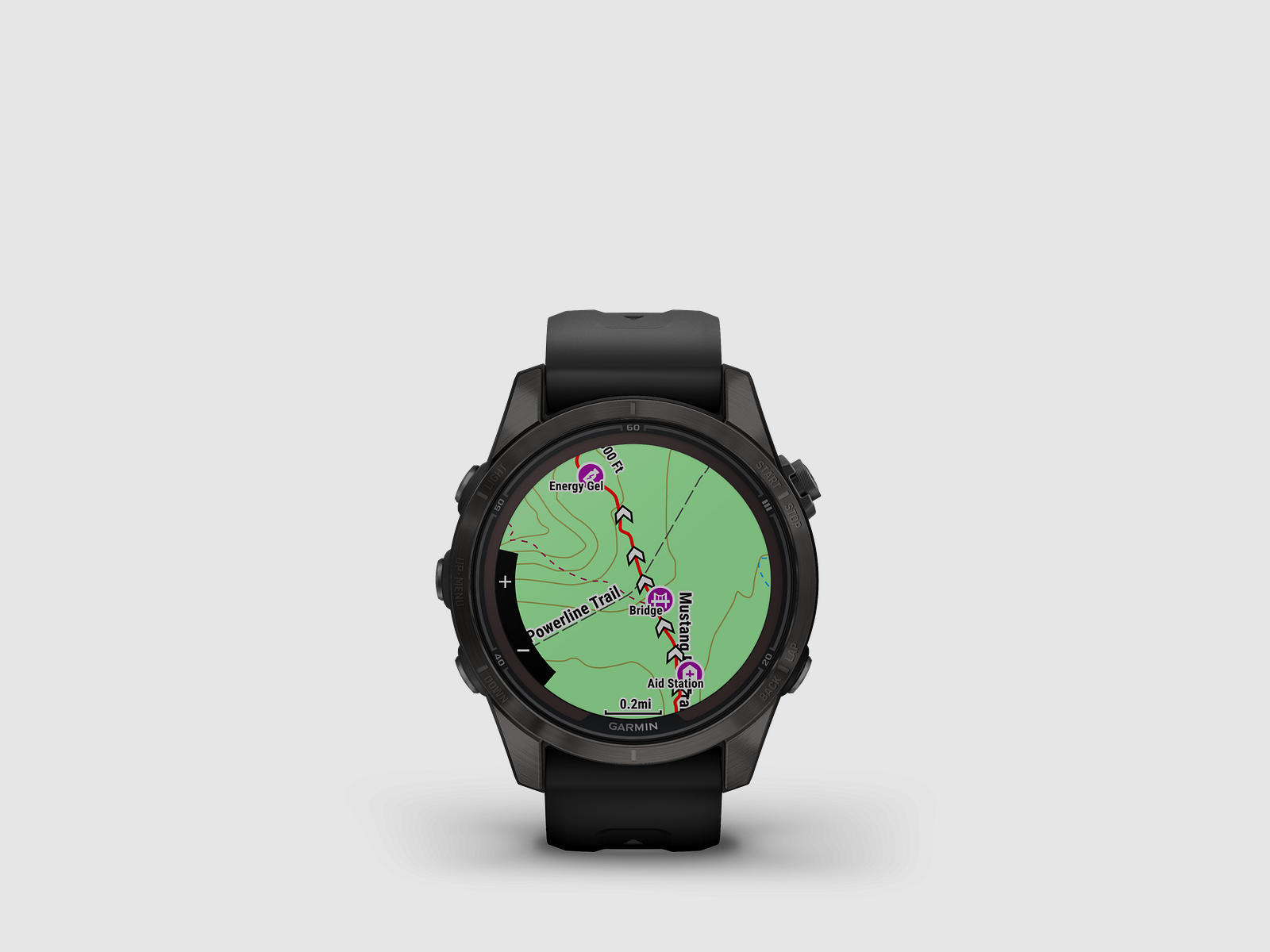 Garmin fēnix® 7S Pro – Wydanie Sapphire Solar, Czarny/Węglowy Szary Tytan DLC z paskiem silikonowym QuickFit® 20 mm, zdjęcie 5 z 12
