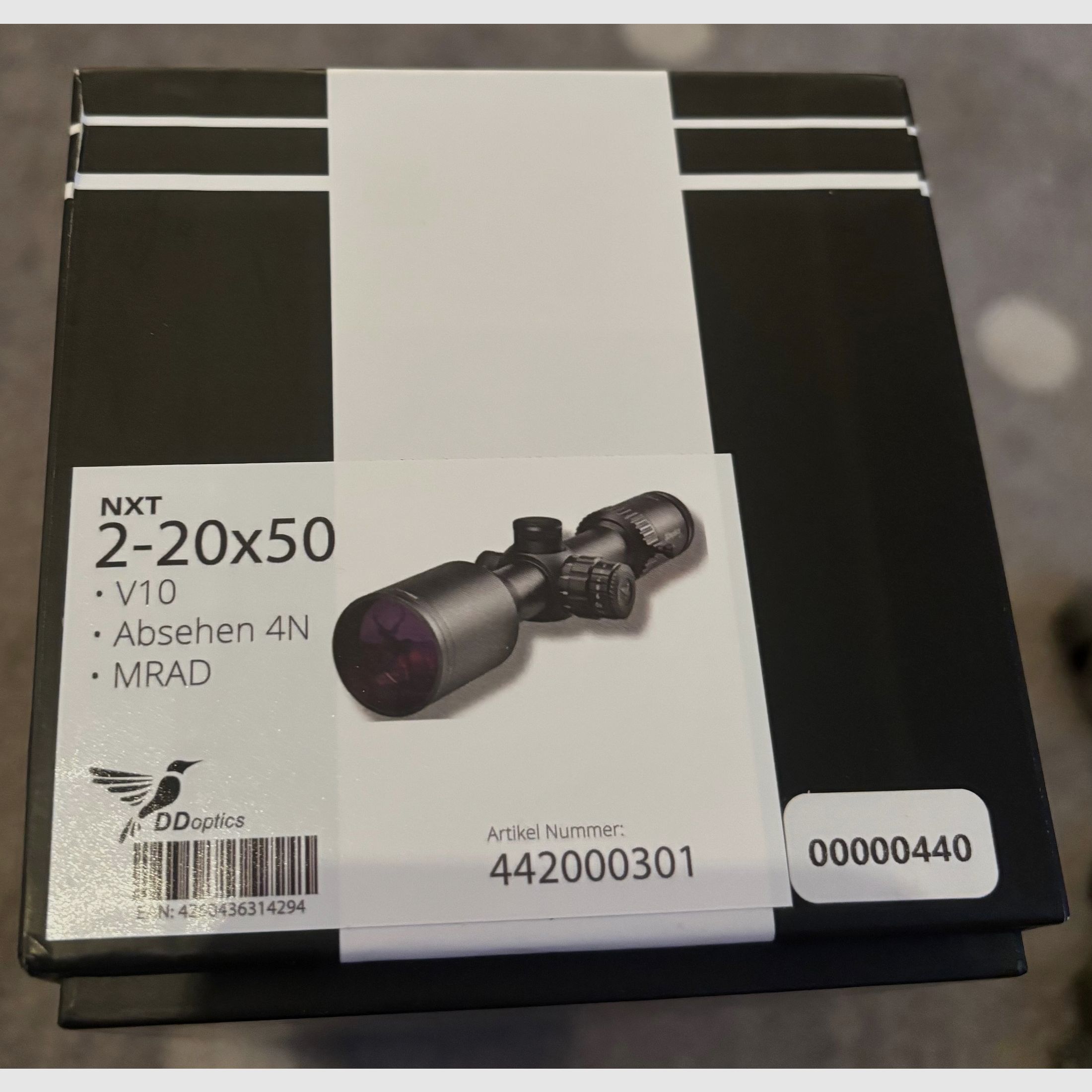 DDoptics V10 2-20 NXT riflescope incl. Rusan adapter