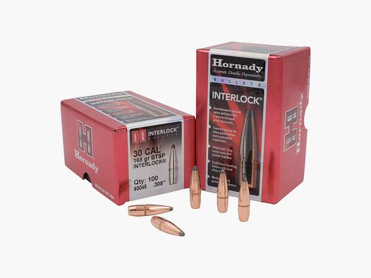 Hornady BULLETS .30/.308 165GR INTERLOCK SP BT – 100 Stk.