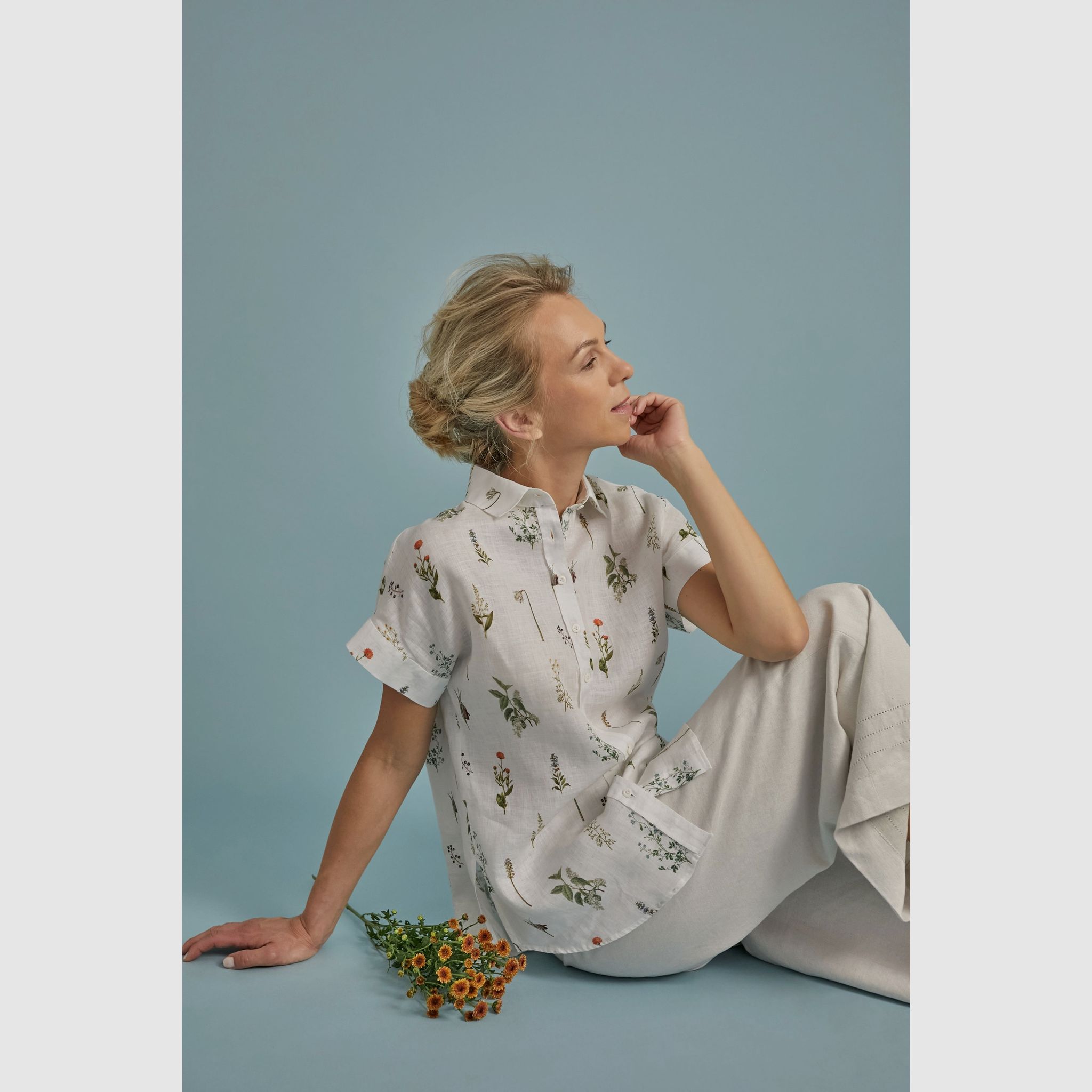 WALLMANN Blusa de Manga Corta con Estampado Floral, imagen 2 de 2