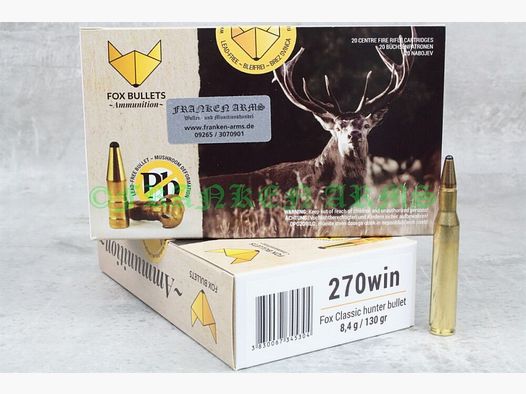 FOX Bullets Classic Hunter .270 Win. 130gr. 8,4g 20 pezzi