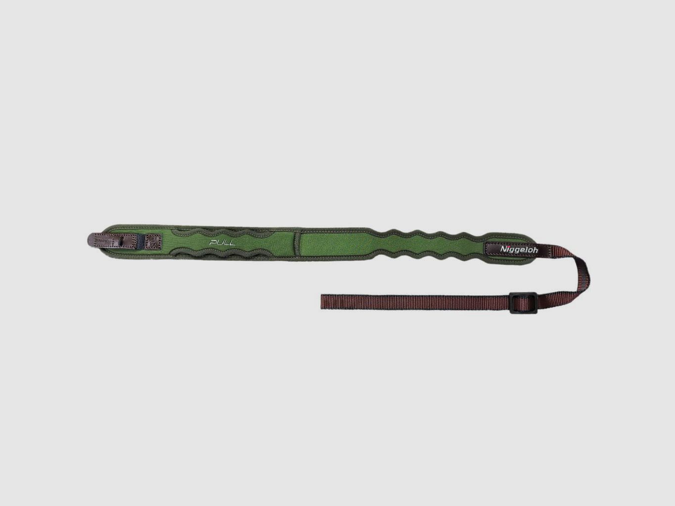Correa ergonómica para escopetas con asa estibilizadora Niggeloh Pull (Verde, Neopreno)