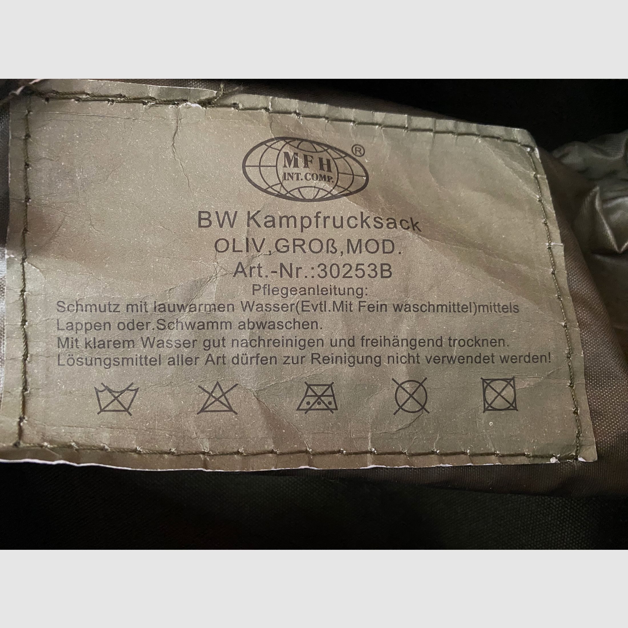 BW Kampfrucksack Groß Oliv
