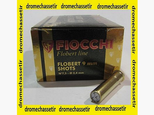 boite de 50 cartouches 9mm Flobert, plombs N°7,5