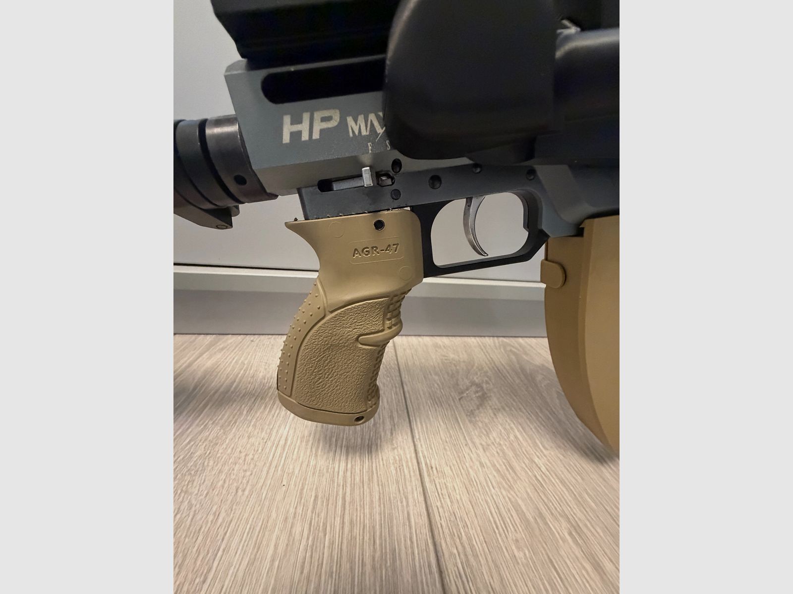 AEA HP-Max MK 1 Kal. .35 9mm F-luchtgeweer pompactie, RED-DOT en opvouwbare vergroting 1-5x (vergroter), tactisch, FAB-schaft, Donny FL, bipod tactisch