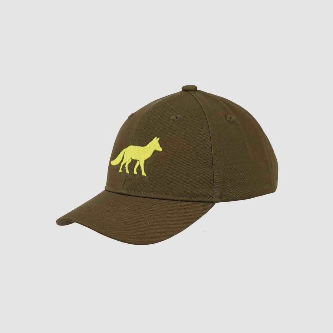Skogen Kinder Kappe Neon | mit Fuchs | oliv | one size, Bild 4 von 4