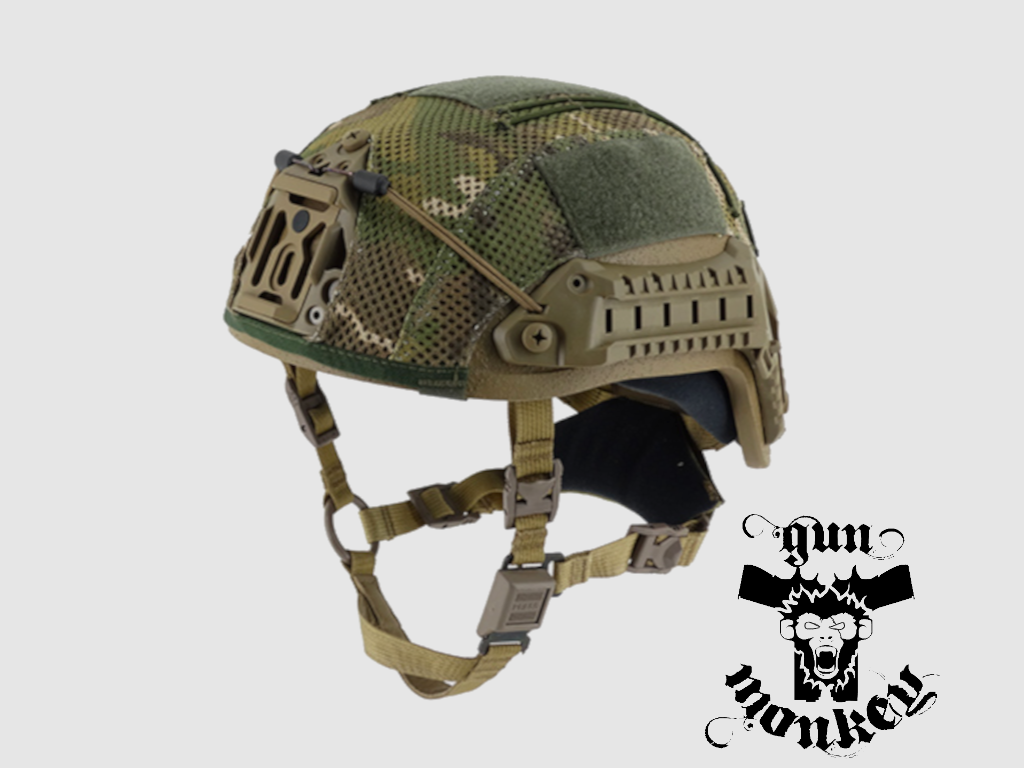 Kevlarhelm Sestan-Bush BK-ACH-HC-C Green High Cut NIJ IIIa + Multicam-Überzug, Größe L (Produkt für den zivilen Markt)