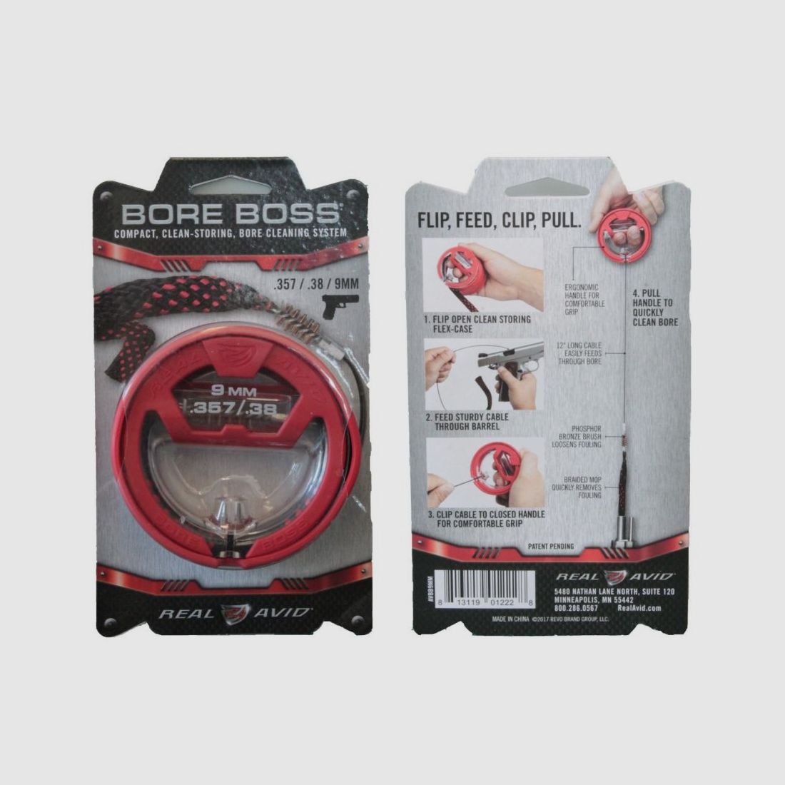 Real Avid Bore Boss - Laufreinigungsschnur - Boresnake 9mm / .357 / .38