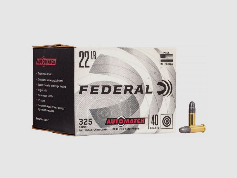 FEDERAL AUTOMATCH - CHAMPION TRAINING - .22LR - 40 GRS. 325 SCHUSS