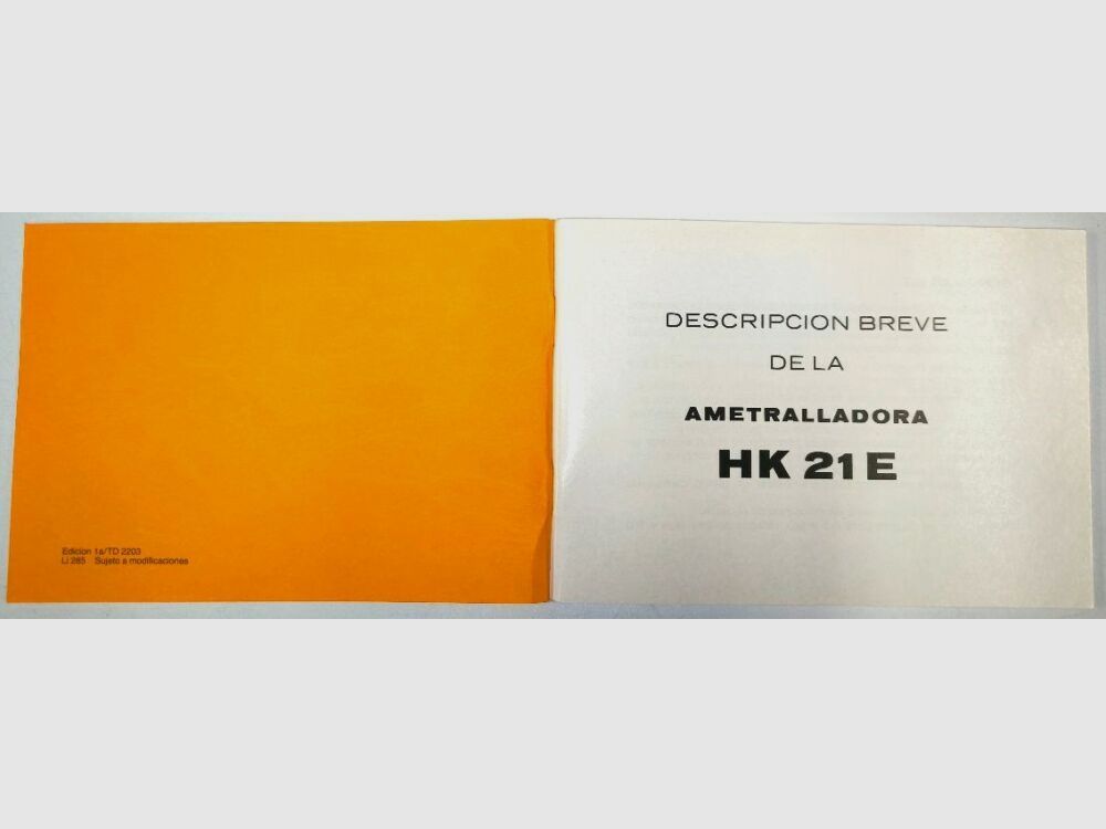 Heckler&Koch manual for HK21E, Spanish