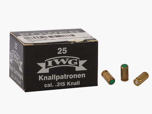 Platzpatronen IWG Kaliber .315 Knall Pack fĂĽr Pistolen 25 StĂĽck (P18)