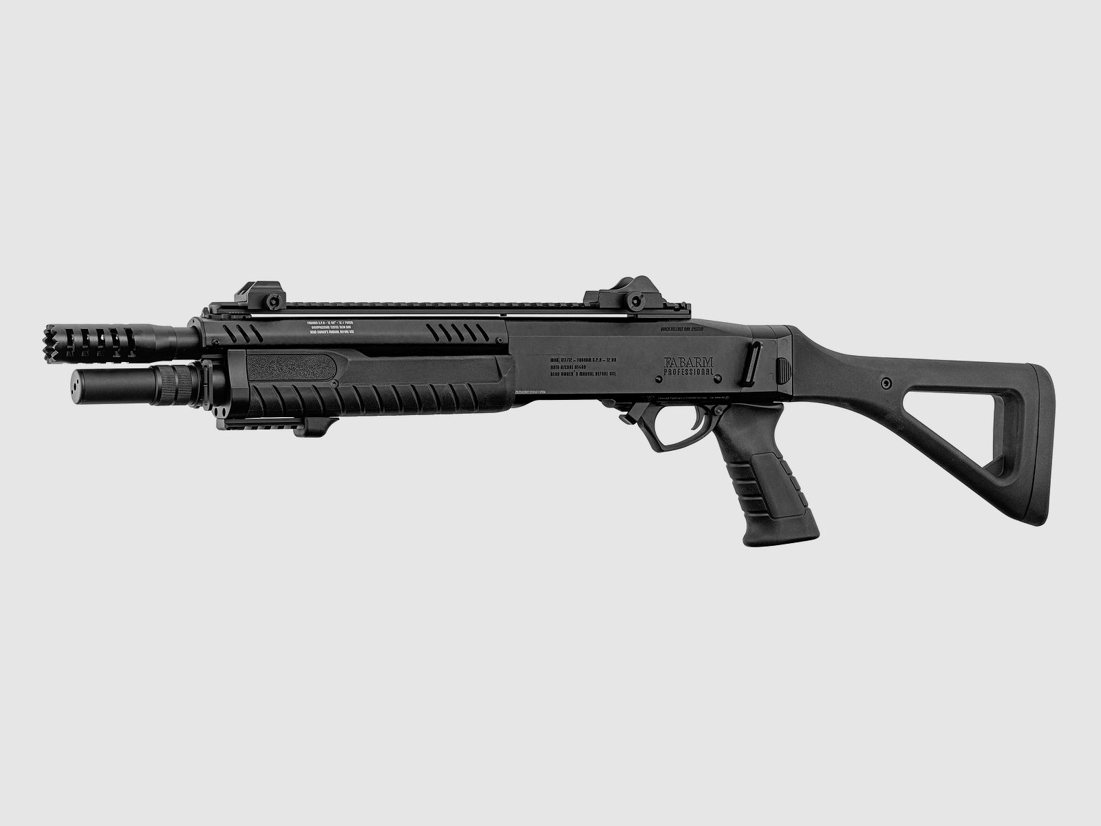 FABARM STF12 Compact nero 6mm - Airsoft Gas Non BlowBack, immagine 3 di 7