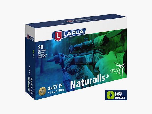 Lapua 8x57 IS 180GR Naturalis 20 cartucce