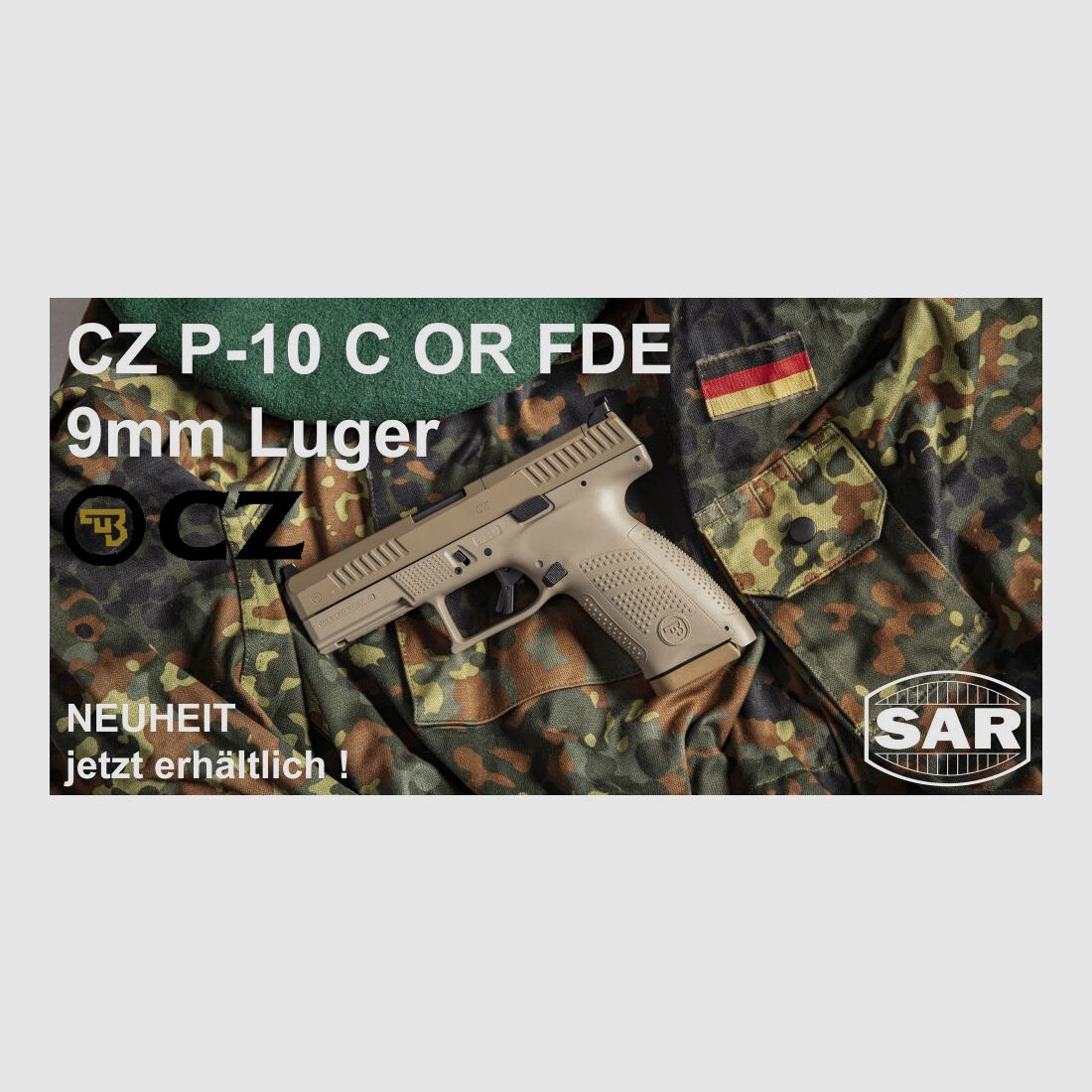 CZ CZ Pistole P-10 C OR FDE 9mmLuger, Optics Ready, SFA - Striker Fire Action