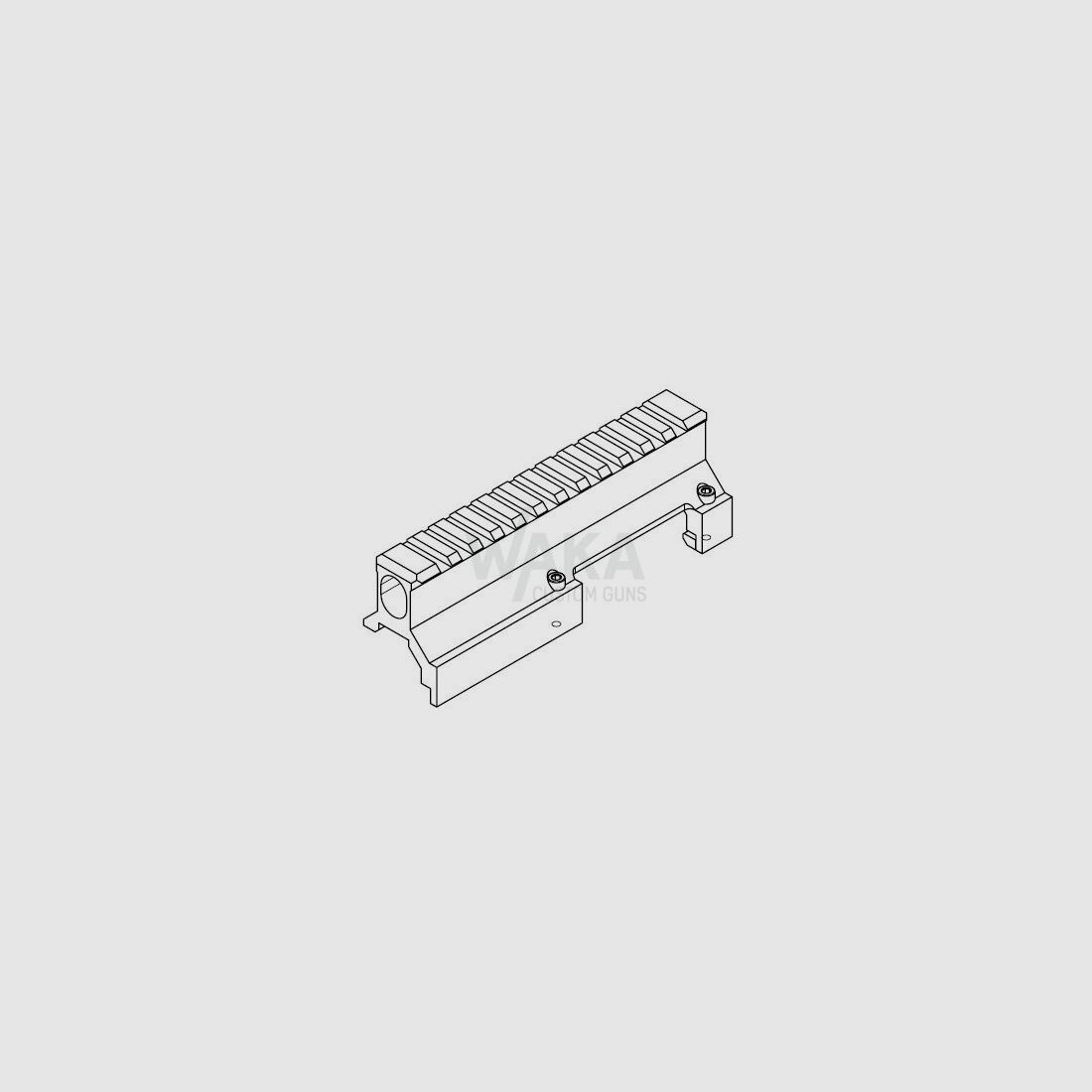 B&T mounting rail NAR mid-range mount for HK MP5/HK33/HK53/G3/SP5