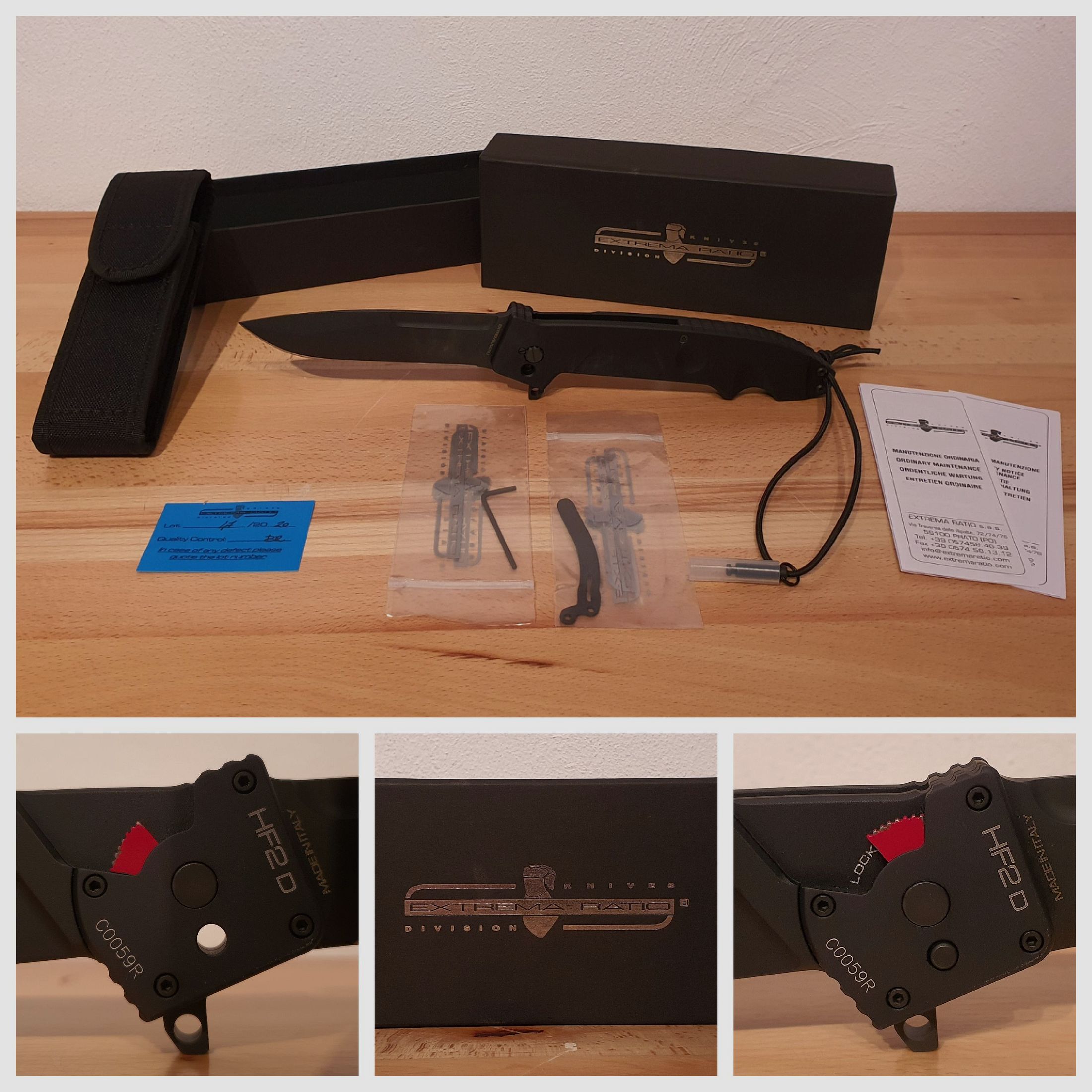 Couteau de poche Extrema Ratio HF2 D Black / Couteau