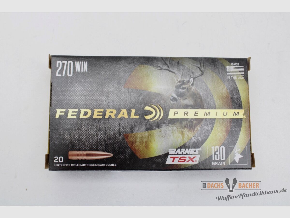 Federal .270 Win Barnes TSX 130gr.20 coups