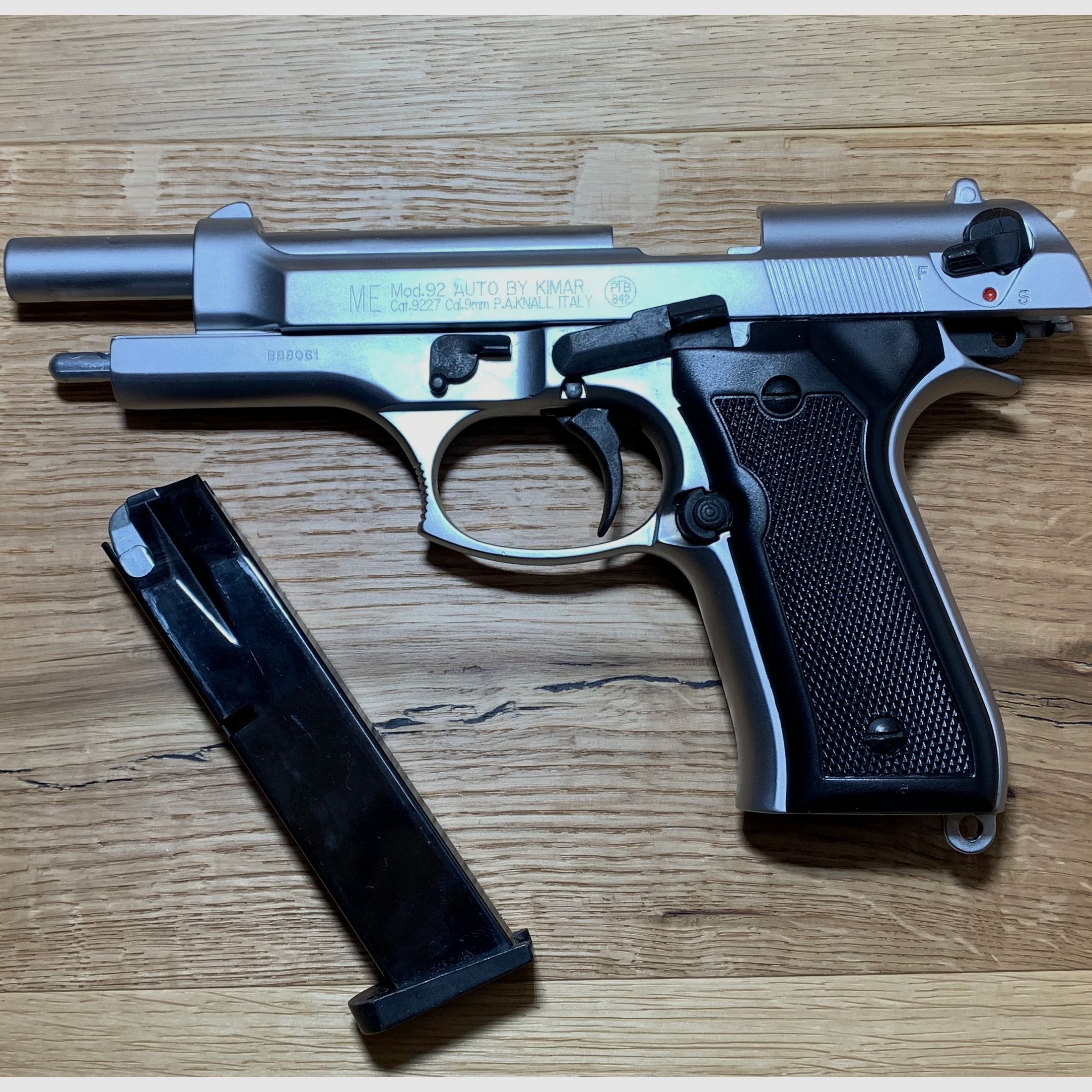 ME (Beretta) Mod. 92 Signalpistole 9mm P.A.K. in Matt Silber von Kimar