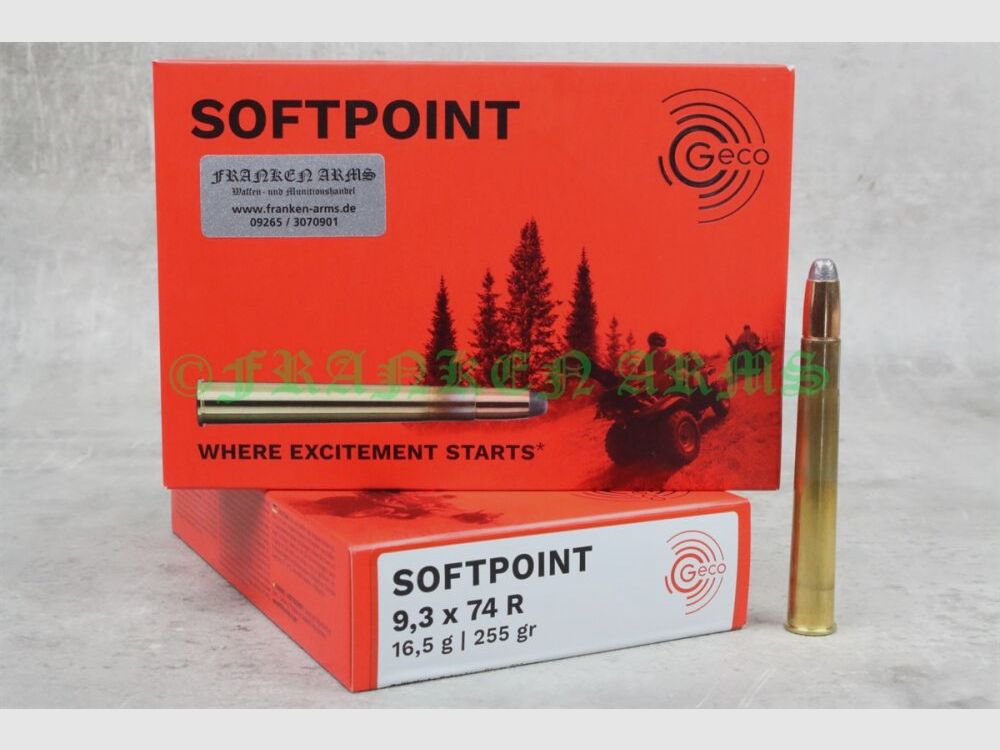 Geco Teilmantel 9,3x74R 255gr. 16,5g 20 Stück Staffelpreis