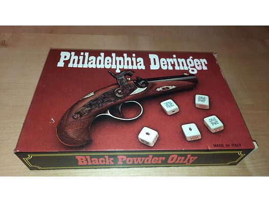 PHILADELPHIA DERINGER cal .45 ,Echt Silber, Zertifikat Black Powder