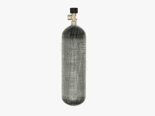 Persluchtfles Carbon 6.8 liter 300 bar met standaard kraan